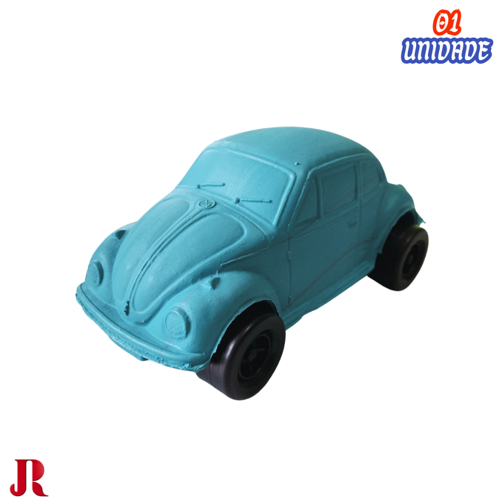 Carrinho Fusca de Brinquedo de Plástico Fusquinha de Coleção Divertido Miniatura Festa Retrô 12cm
