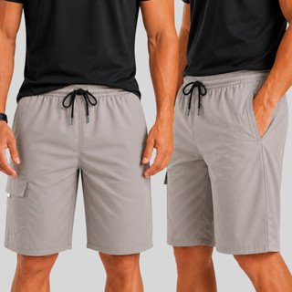 Bermuda Cargo Masculina Bermudas Masculinas Brim Sarja Cintura Com Bolso Short Casual Fit