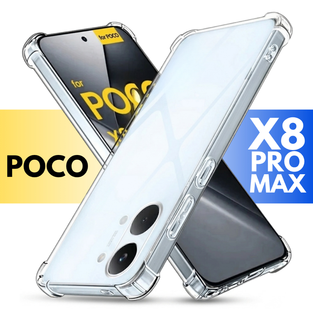 Capa Transparente Para Poco X8 Pro Max Capinha Anti-Impacto Case TPU Modelo 2026 Premium