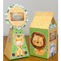Kit Lembrancinha Safari Pegue e Monte - Lembrancinha Festa Infantil Pegue e Monte | Caixinhas Personalizadas