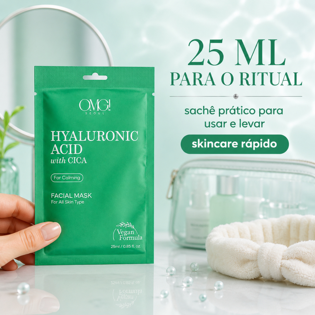 Mascara Facial Hidratante Acido Hialuronico 25ml Importada Coreana OMG Skincare