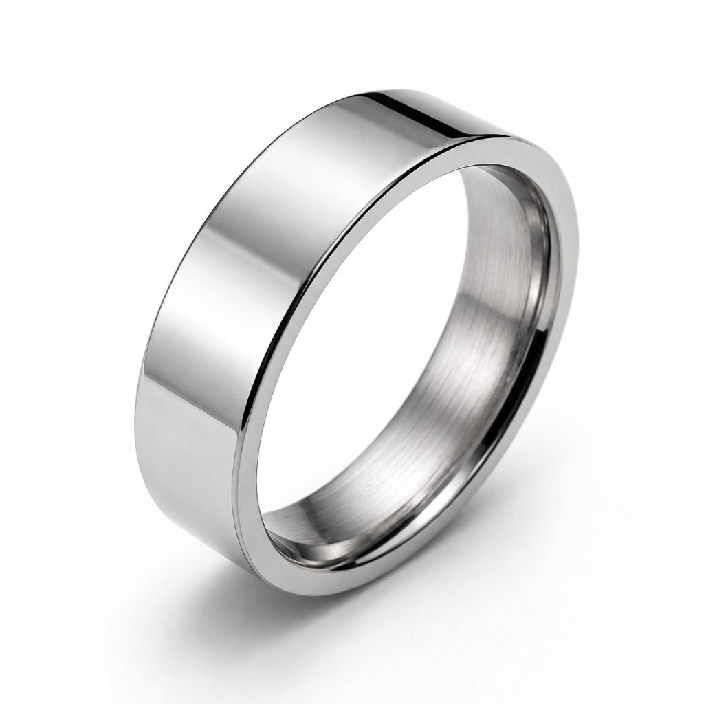 Anel Aço Inox 316L Lisa Reta 6mm Prateada Anel Casal Sem Caixa