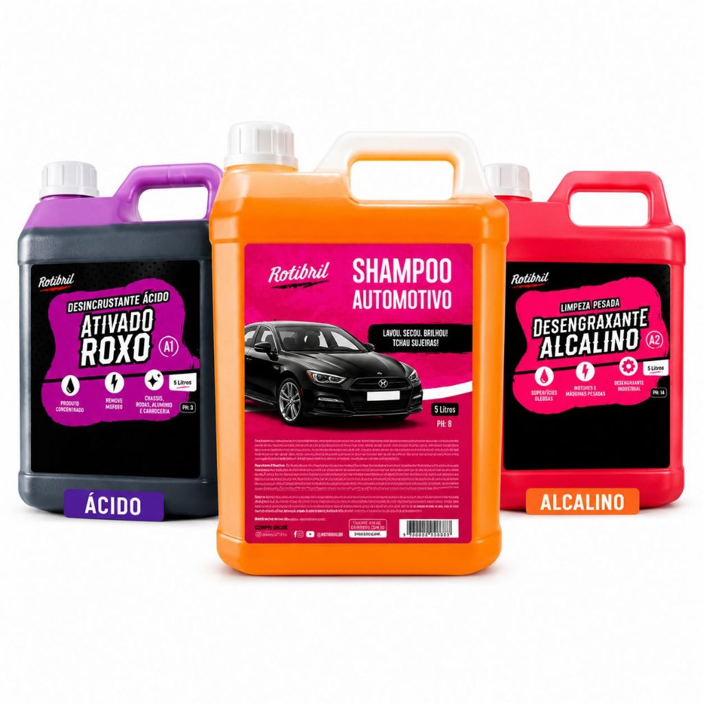 Kit Lava Rápido Solupan 5L + Intercap Baú + Shampoo Neutro 5L Alto Rendimento