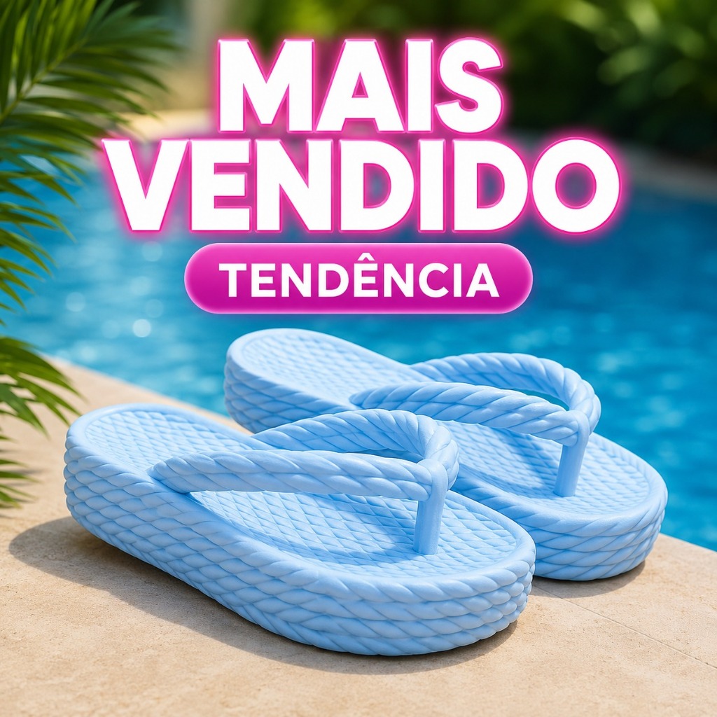 Chinelo Feminino Plataforma Tranças Leve Estiloso Macio