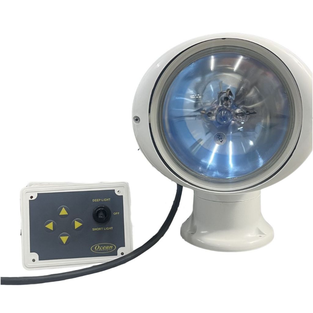 Farol Holofote Ocean Italiano 360°Busca Náutica Profissional para Barco Lancha Veleiro