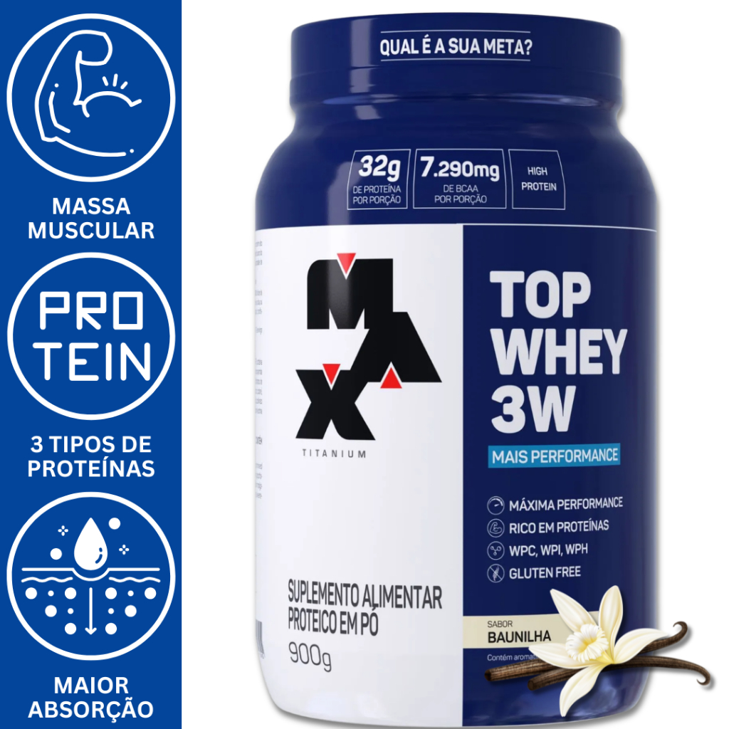 TOP WHEY 3W MAIS PERFORMANCE 900G