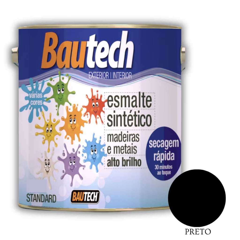 Tinta Bautech Esmalte Sintético Preto 3.6L