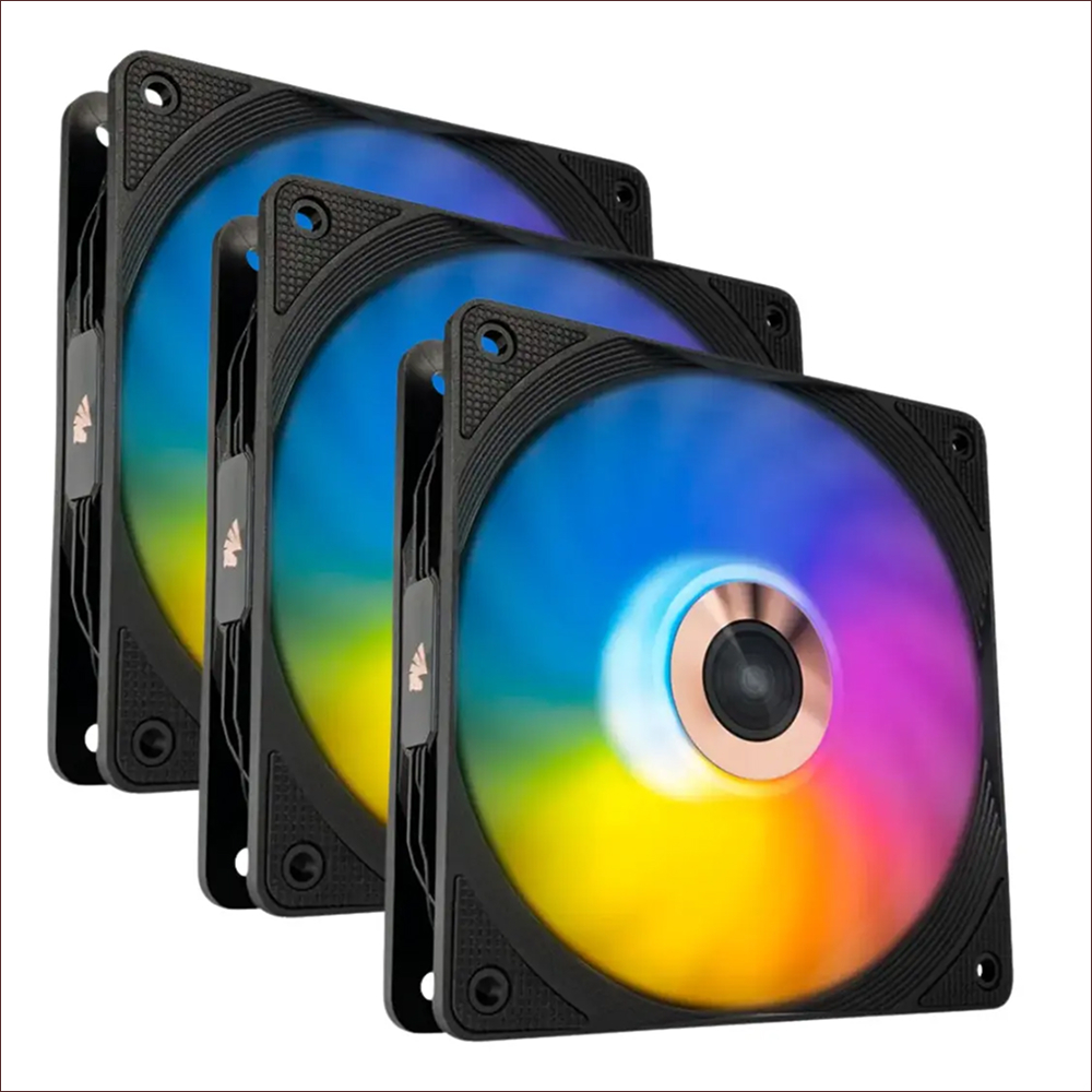 Cooler Gamer para PC RGB 120mm Kit 3 Fans Silencioso Pro