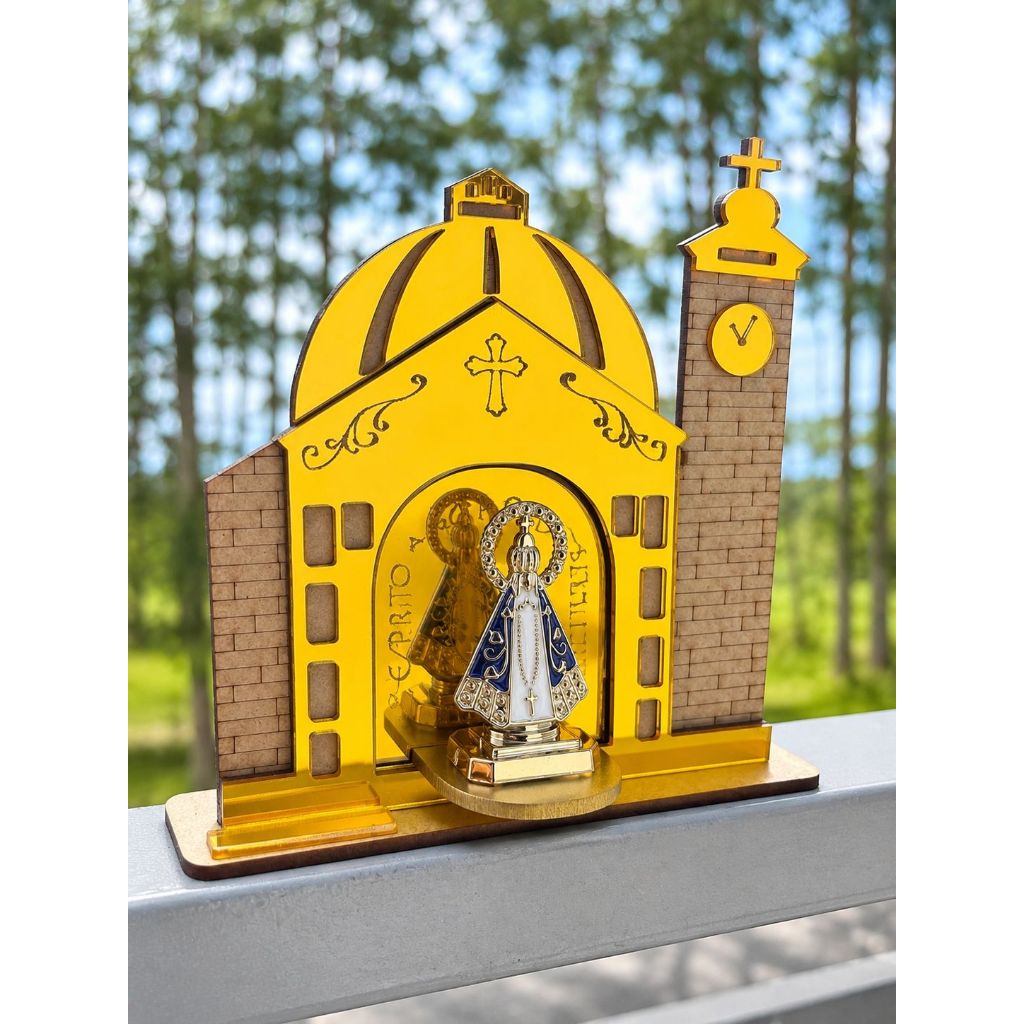 Capela Basílica Nossa Senhora Aparecida Imagem Mdf Lembrancinha Presente Decoraçao,