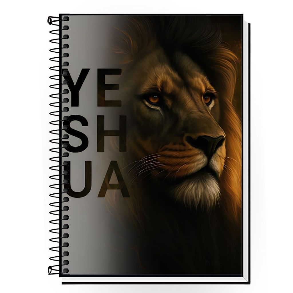 Caderno Personalizado Leão De Judá Capa Dura Exclusiva - Para Estudos 01 10 15 e 20 Matérias - Universitário