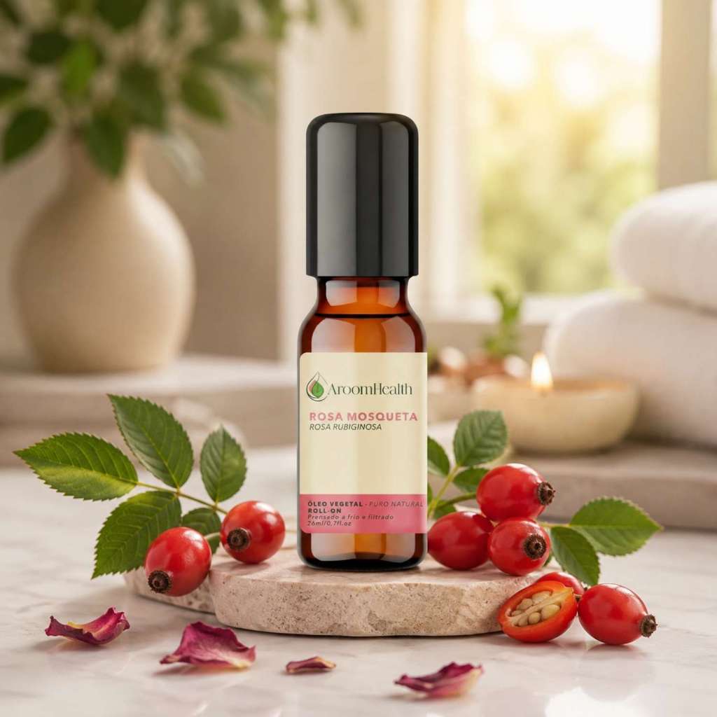 Óleo vegetal puro natural de Rosa Mosqueta Rubiginosa roll - on 20 ml