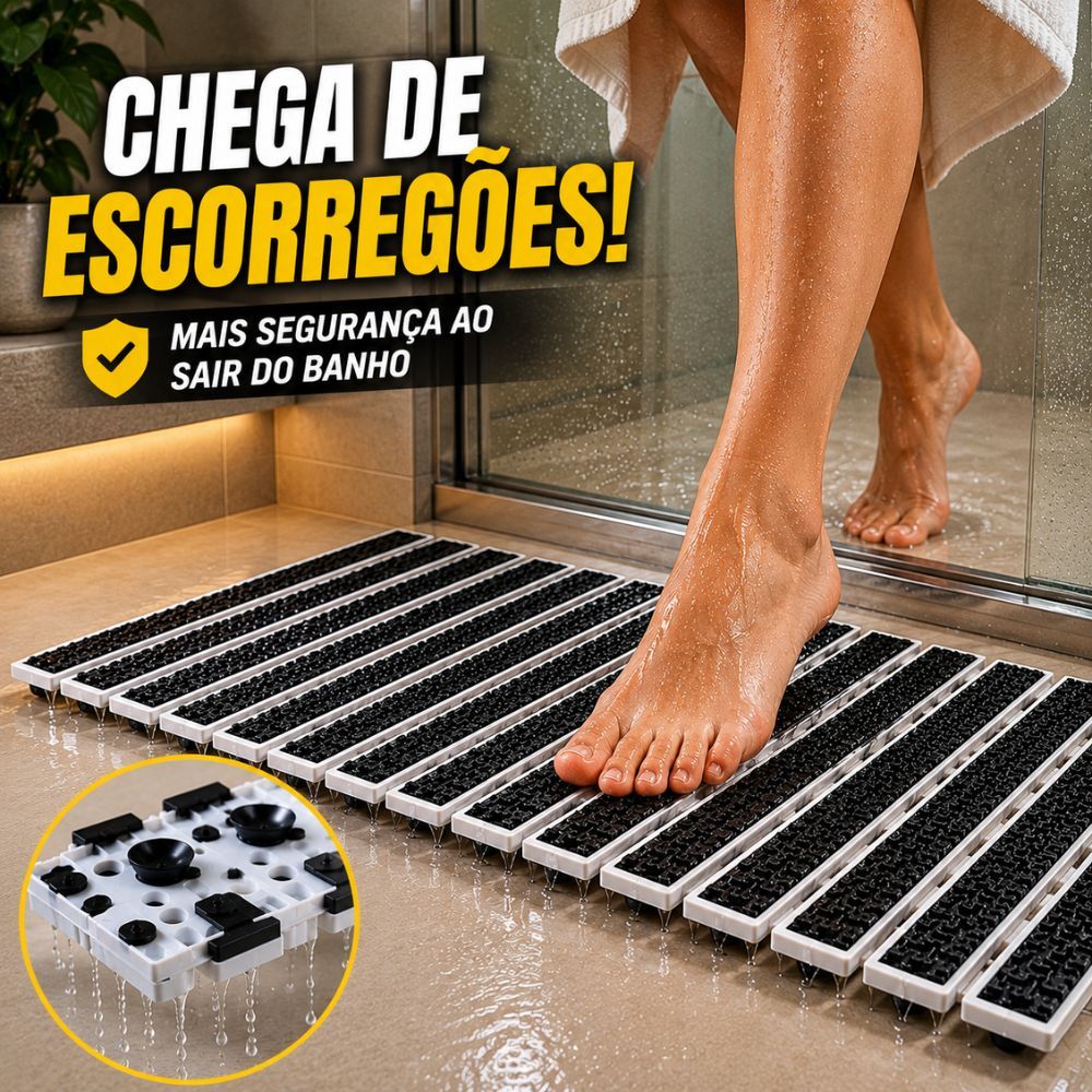 Tapete Deck Antiderrapante Premium 40x70cm Estrado Box Com Ventosas Envio Rápido