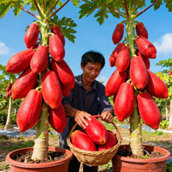 Sementes de Mamão Vermelho Tailandes 🌱 Variedade Exótica Red | Alta Produtividade