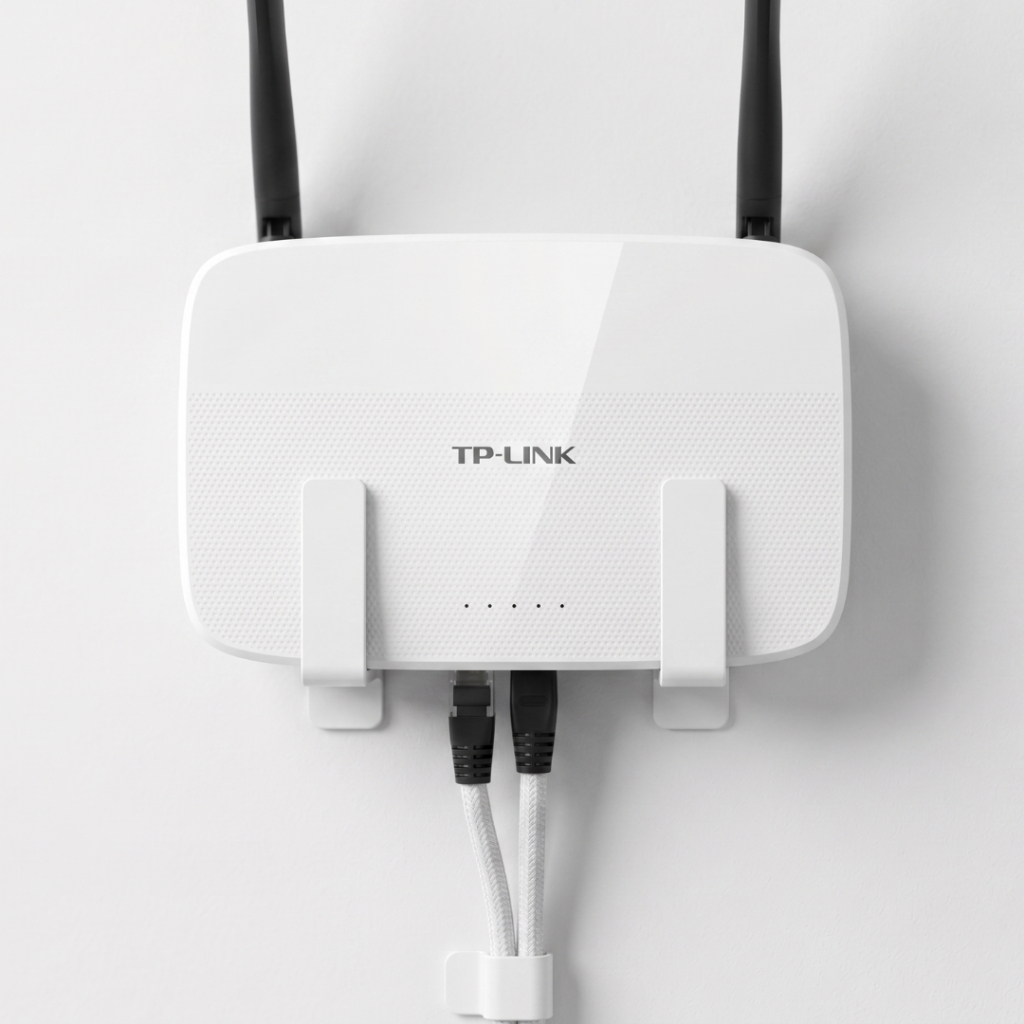 Suporte Roteador E Modem Parede Sem Furo Fita 3M Organizador Wifi Universal