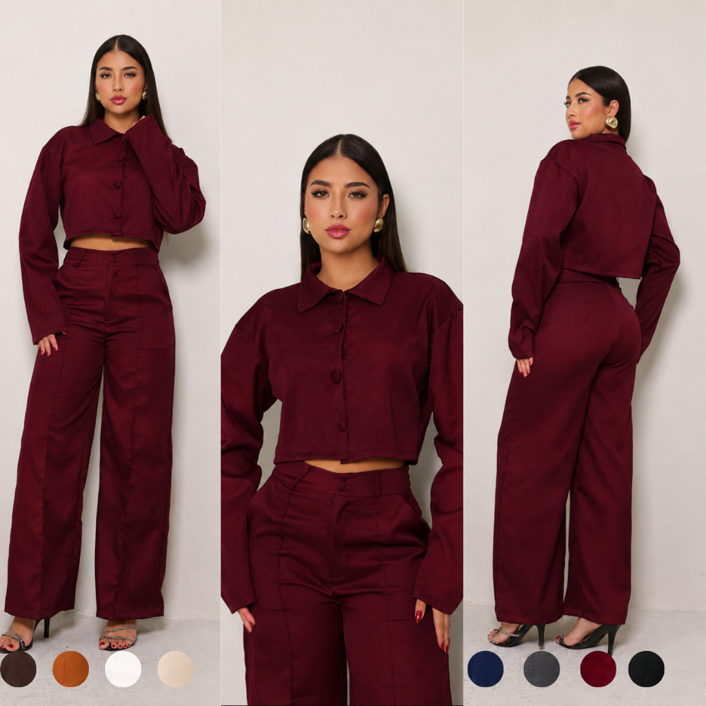 Conjunto feminino de alfaiataria, 2 peças elegante blazer e calça sob medida moda social chic 8 Cores