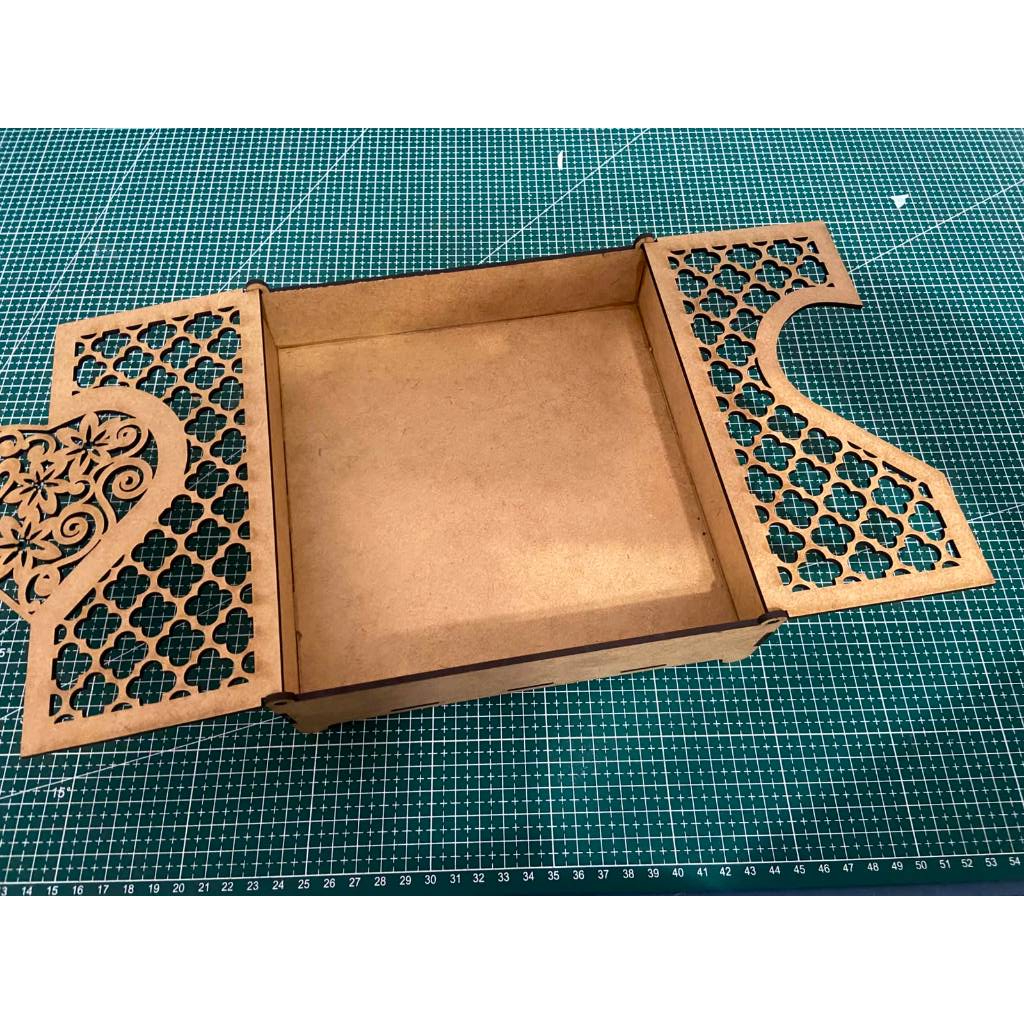 KIT 10 Caixas 20x20x5 em MDF - Abertura Coração - Livro