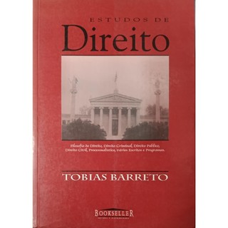 Livro Estudos de Direito 1ª Edição 2000 Tobias Barreto Editora Bookseller DI0060