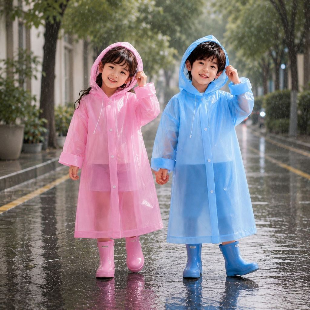 Capa de Chuva Reutilizável de Criança, à Prova de Água, ao Ar Livre, Caminhadas - 8615