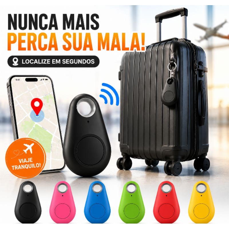 Localizador Bluetooth para Mala de Viagem Anti Perda Rastreador Inteligente Bagagem Chaves Mochila