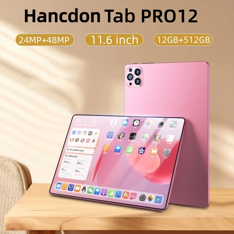 【Presente grátis】Hancdon Tablet PC PRO12 MAX 11.6 Polegadas 12GB+512GB Câmera 24MP+48MP Bateria 8800mAh  Android 14 com