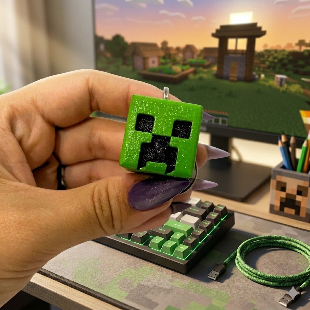 Chaveiros Mine craft Presente Gamer Creeper Minecraft Lembrancinha Festa Aniversário Brinde