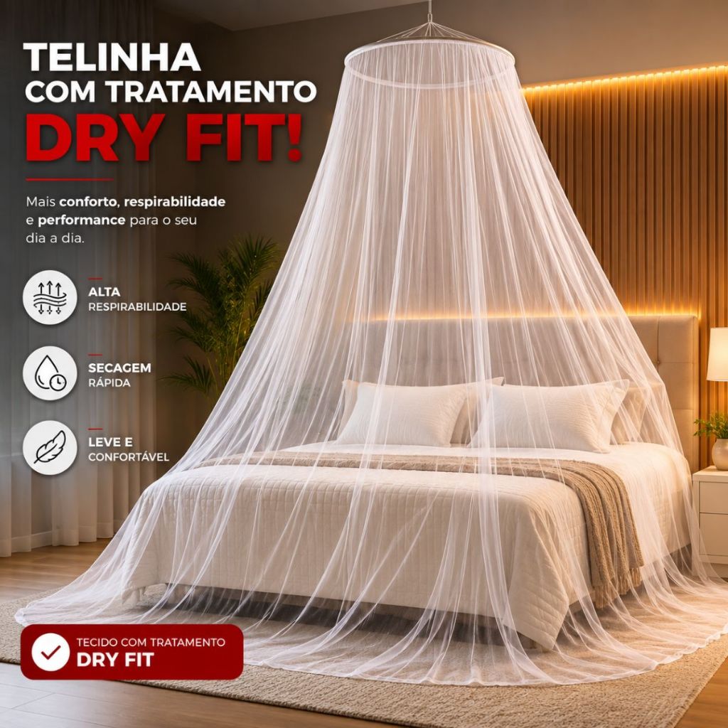 Tecido Tela Mosquiteiro Dry Fit 1 Metro Anti Mosquito Telinha Resistente