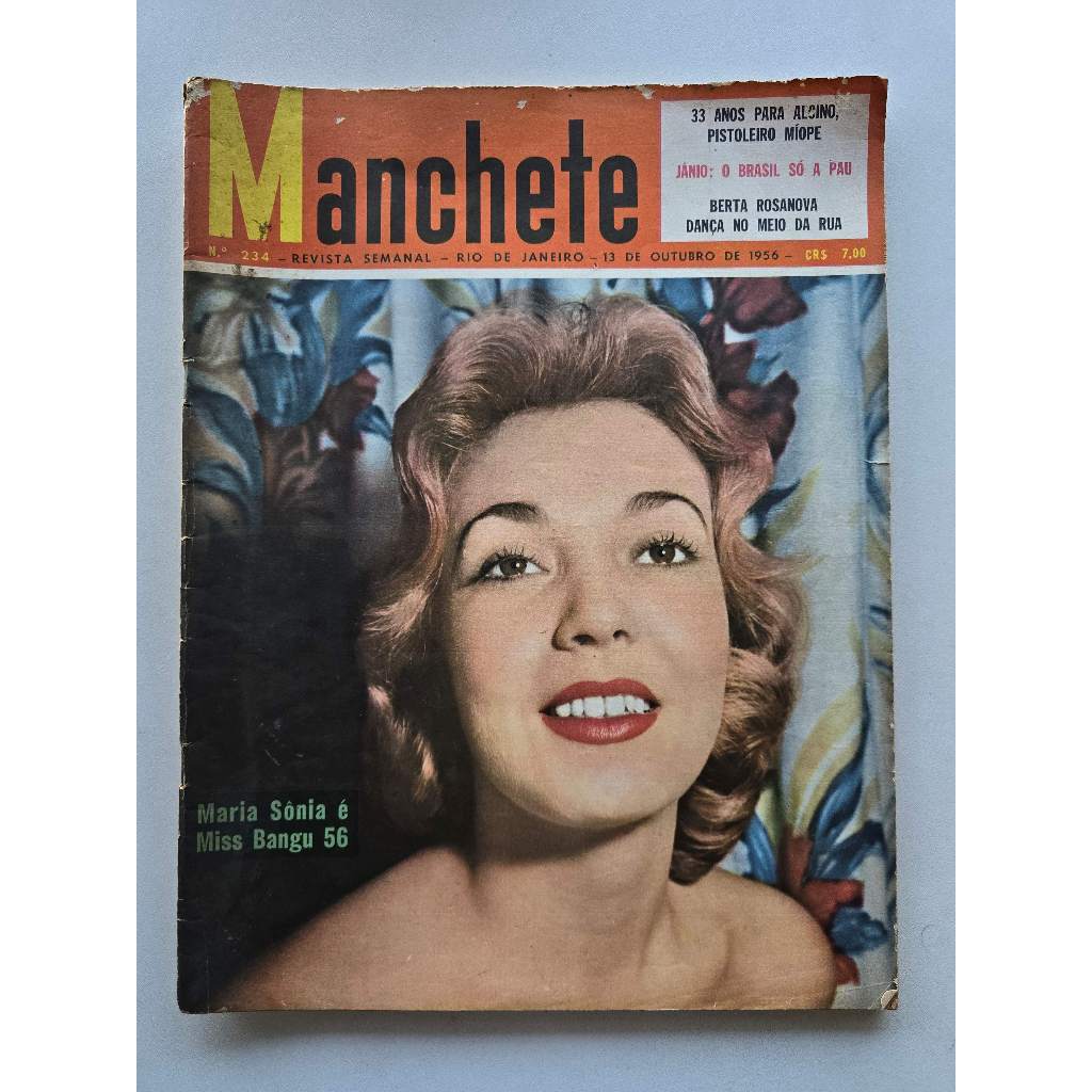 Revista Manchete Nº 234 - Out/1956 - Maria Sônia Miss Bangu 56 /