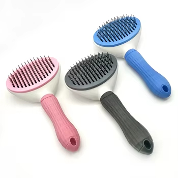 Escova Pet Rasqueadeira 1-Click Removedora de Pelos para Cães e Gatos – Limpeza Fácil e Prática