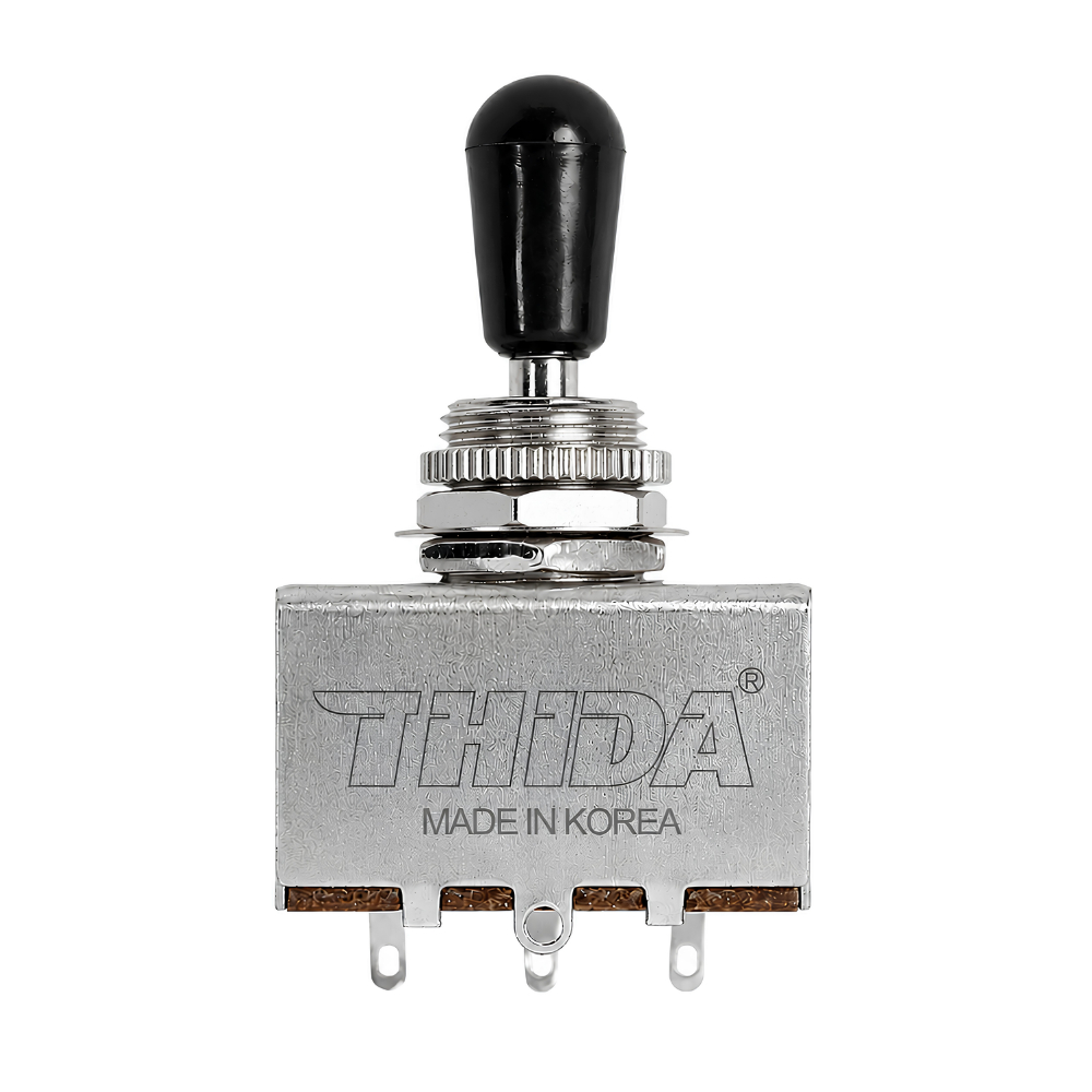 Chave Seletora Com Knob Preto Metálico 3 Posicoes Para SG Ou Les Paul Alpha