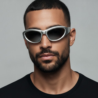 Óculos de Sol Oval Unissex UV400 Estilo Y2K Fashion Hype Slim Moderno Blogueira