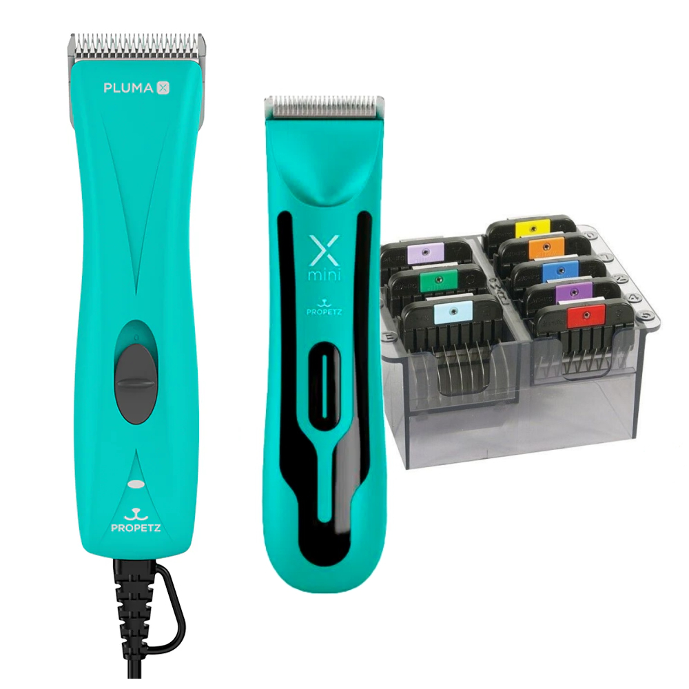 Máquina de Tosa Pluma Profissional + Máquina Acabamento PROX Mini Propetz + Adaptadores Original