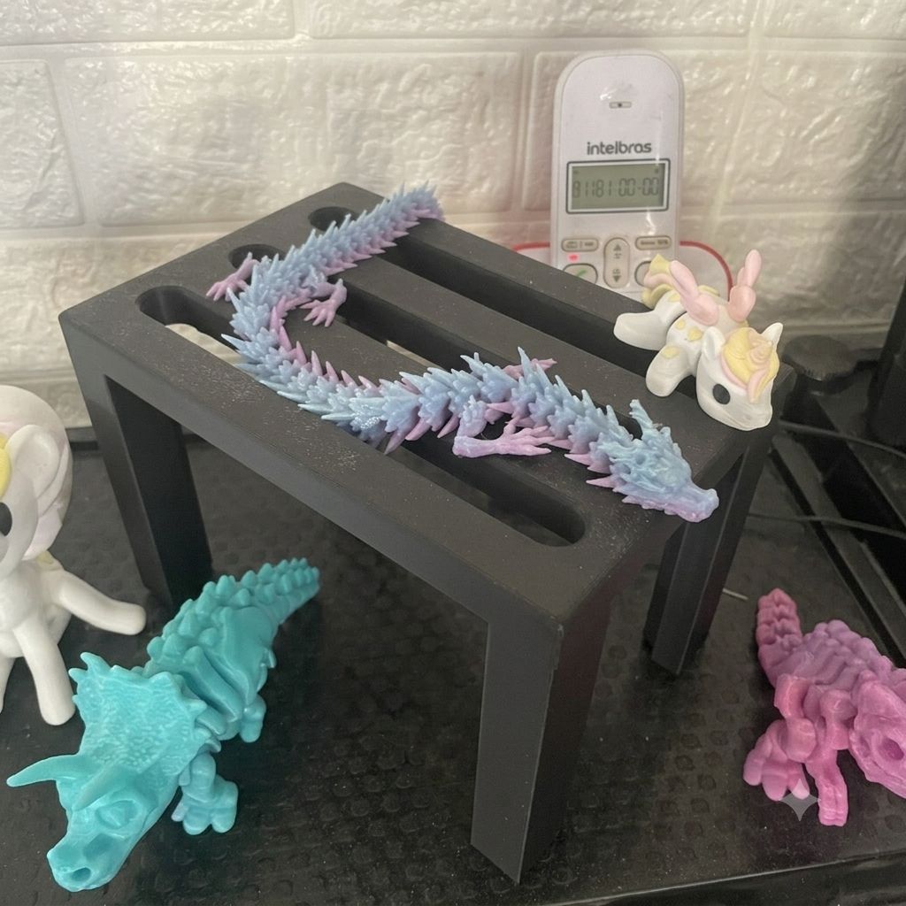 Dragão Articulado 3D Flexível Dragão Oriental Brinquedo Fidget Antiestresse Colecionável Decoração Presente