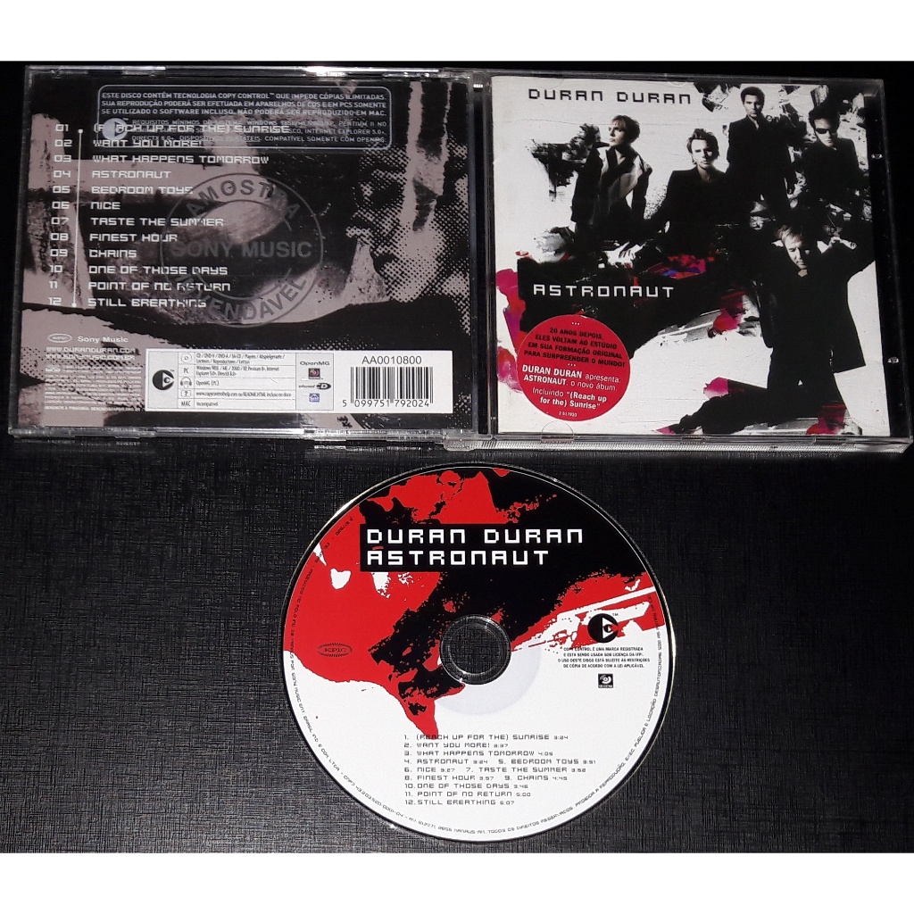 Duran Duran CD Astronaut 2004 Raro Promocional Sony Music (Reach up for the) Sunrise Nice Andy Taylor Reunião Fab5 80s