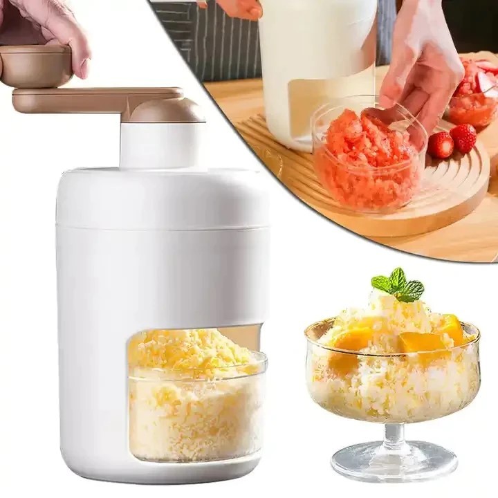 Triturador de Gelo Manual Moedor de Gelo Maquina de Raspadinha Drinks Sorvete Bebidas Coquetéis