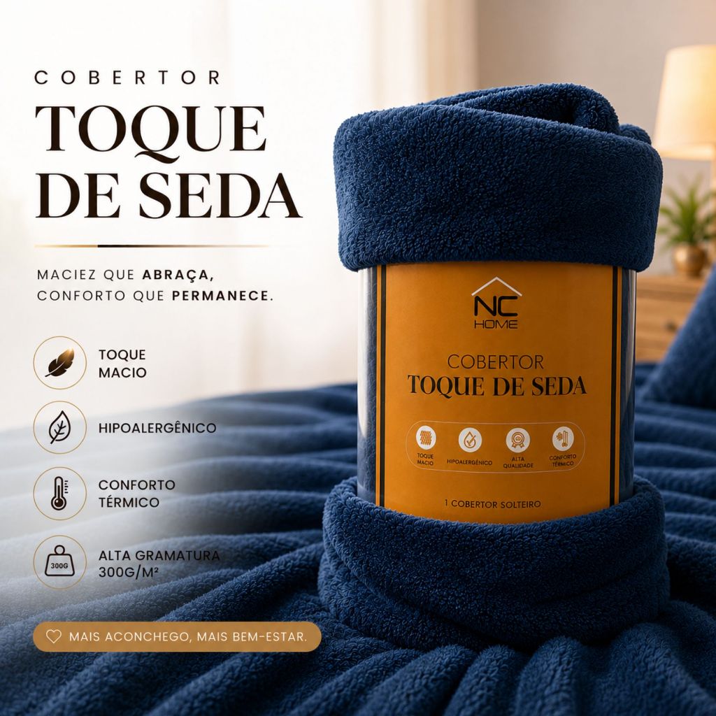 Cobertor Casal Alta Gramatura 300g/m² Antialérgico Extra Soft Toque De Seda Macio