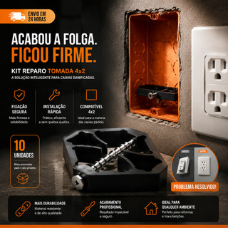 Kit salva caixinha 4x2 para tomada interruptor elétrica