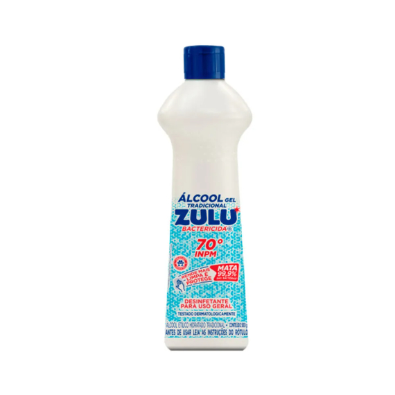 Álcool Gel Zulu 70°INPM Tradicional - 500g