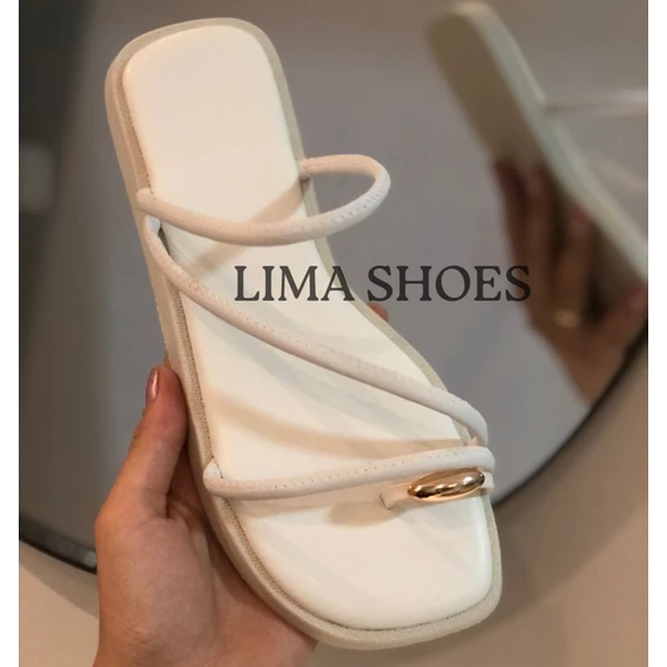 Papete Feminina Birken Flat Confortável Leve Tendência 2026 com enfeite no dedo