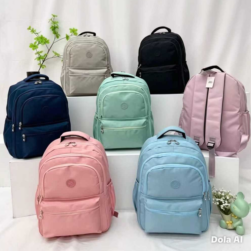 Mochila Feminina escolar juvenil cores Disponível Preto,Rosa,Lilas,Cinza Azul Marinho, Azul Bebe,Verde Bebe