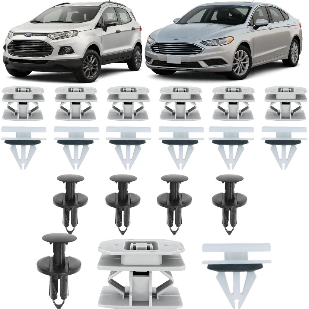Kit 19 Pçs Instalação Spoiler Lateral Para Ford Ecosport E Fusion 2012 Até 2021 Todos