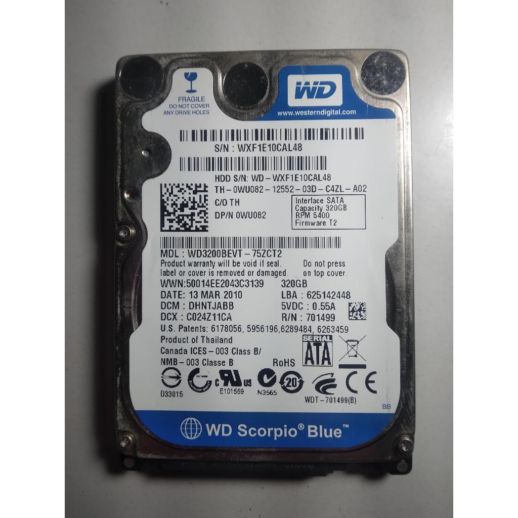 HD PARA NOTEBOOK WESTERN 320GB