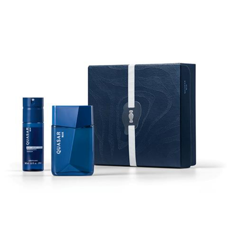 Presente Quasar Blue - colônia 100ml + Spray 100ml