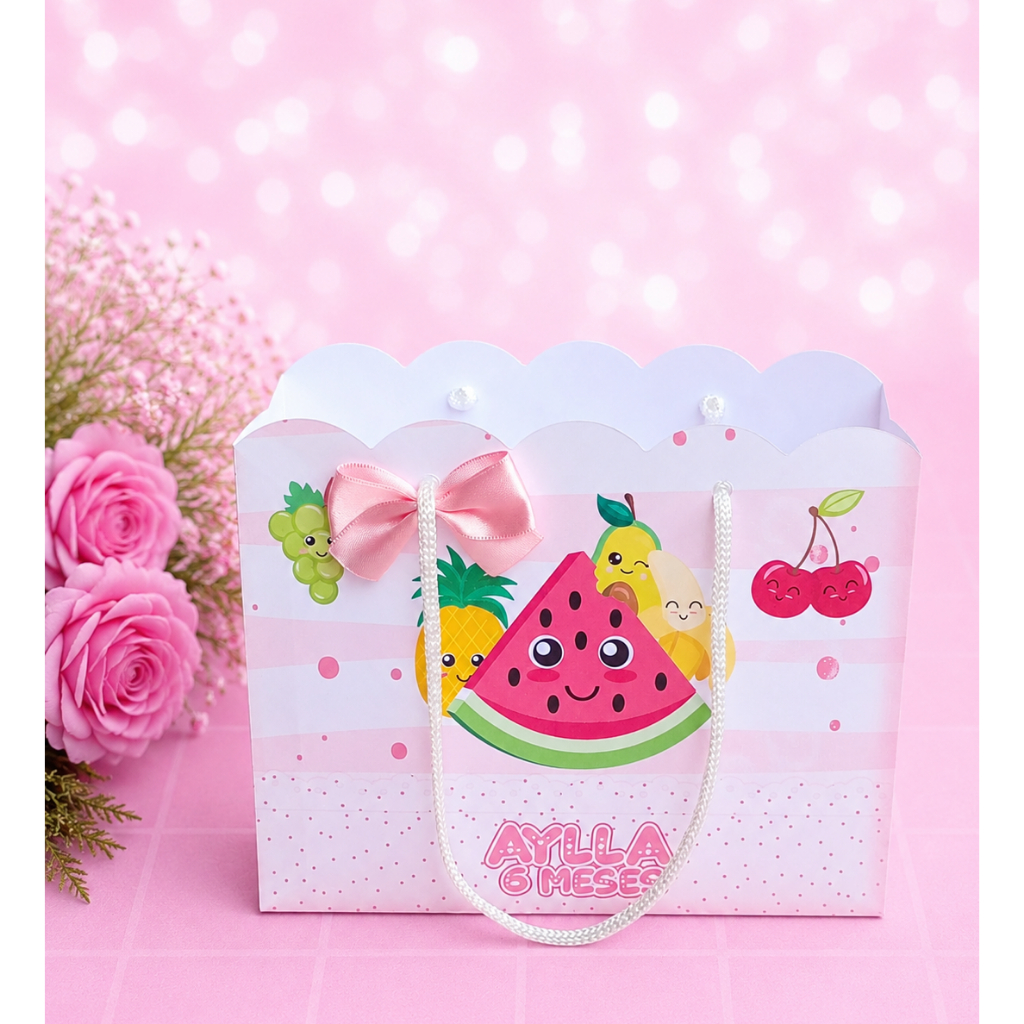 Sacolinha Frutinhas Kit festa | Personalizados | Aniversários | Papelaria Personalizada | caixinhas | Lembrancinhas