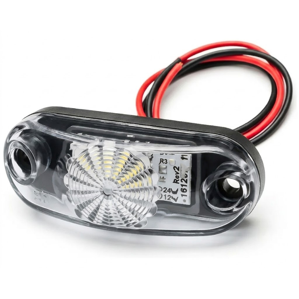 LANTERNA DELIMITADORA UNIVERSAL PLACA BAU CARRETA LED BIVOLT CRISTAL