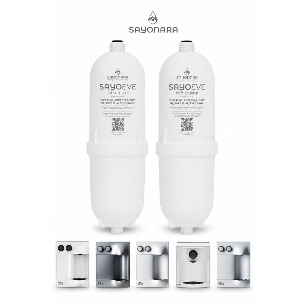 Refil Sayoeve Compatível Purificador Soft Everest 2 ou 1 Unidade Soft Baby Fit Slim Star Plus
