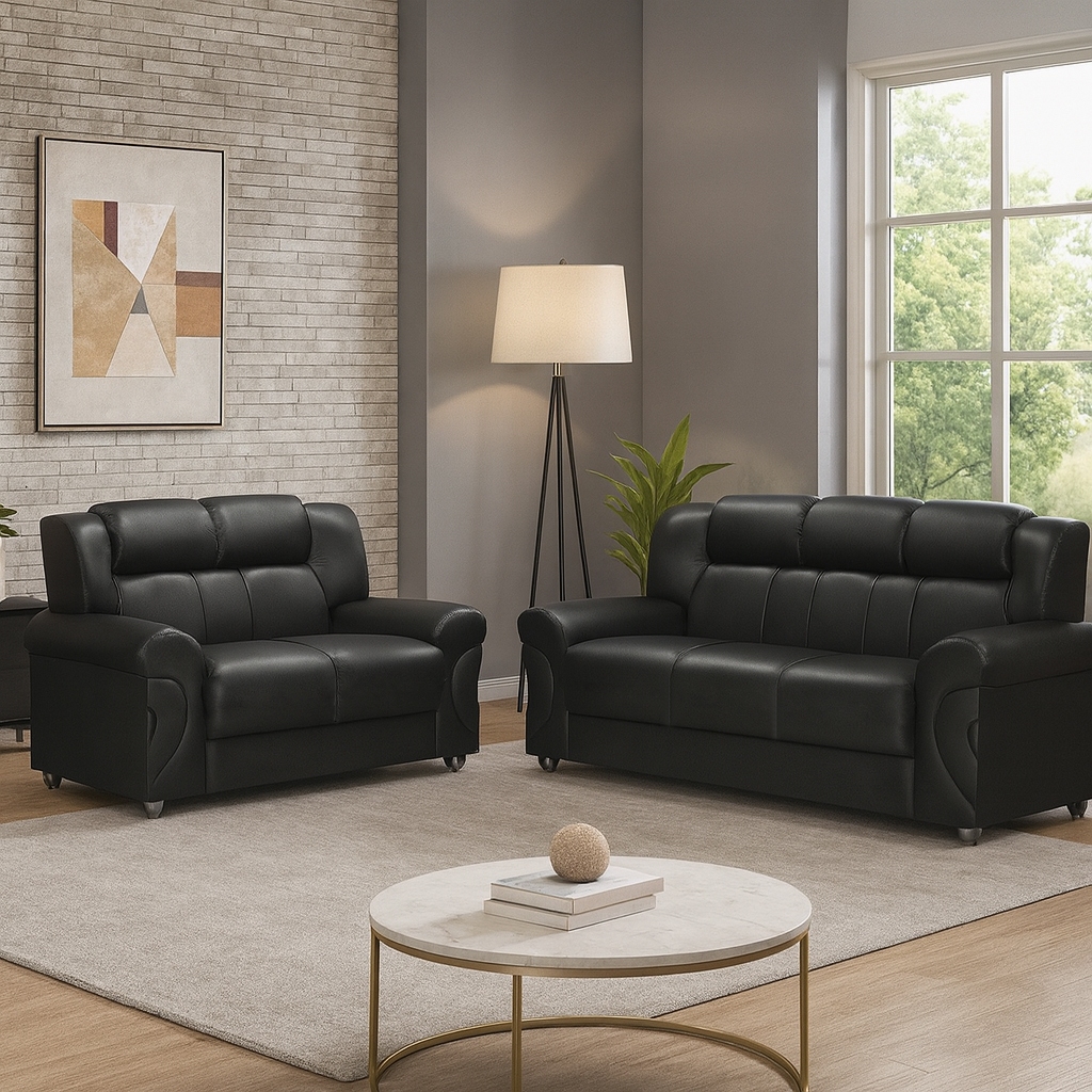 Conjunto Sofá 2 e 3 Lugares Crono Para Sala De Estar Ou De TV Descanso Corano