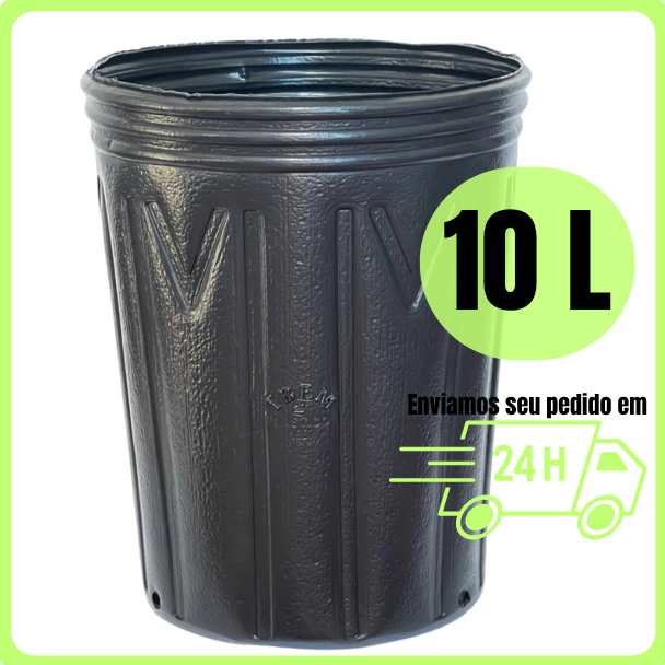 Kit Vasos 10 litros flexível para plantas flores