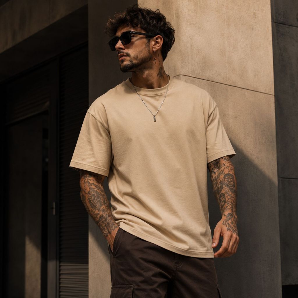 Camiseta Masculina Básica Oversized Streetwear Lisa Blusa Dia a Dia Otima Qualiade P ao GG