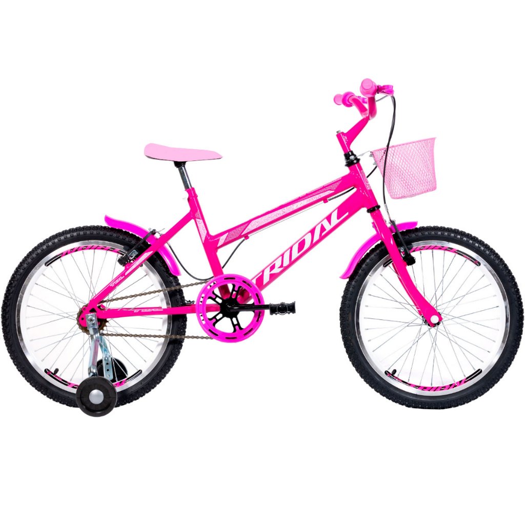 Bicicleta Infantil Aro 20 Tridal Feminina com Roda Lateral