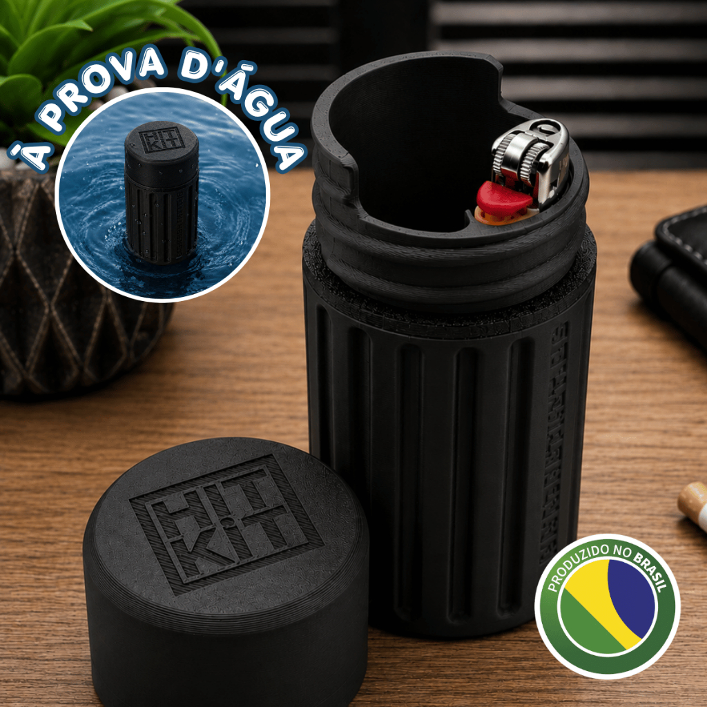 Case Porta Isqueiro para Bic Grande à Prova D'Água Ideal para Pescaria, Camping, Trilhas e Aventuras